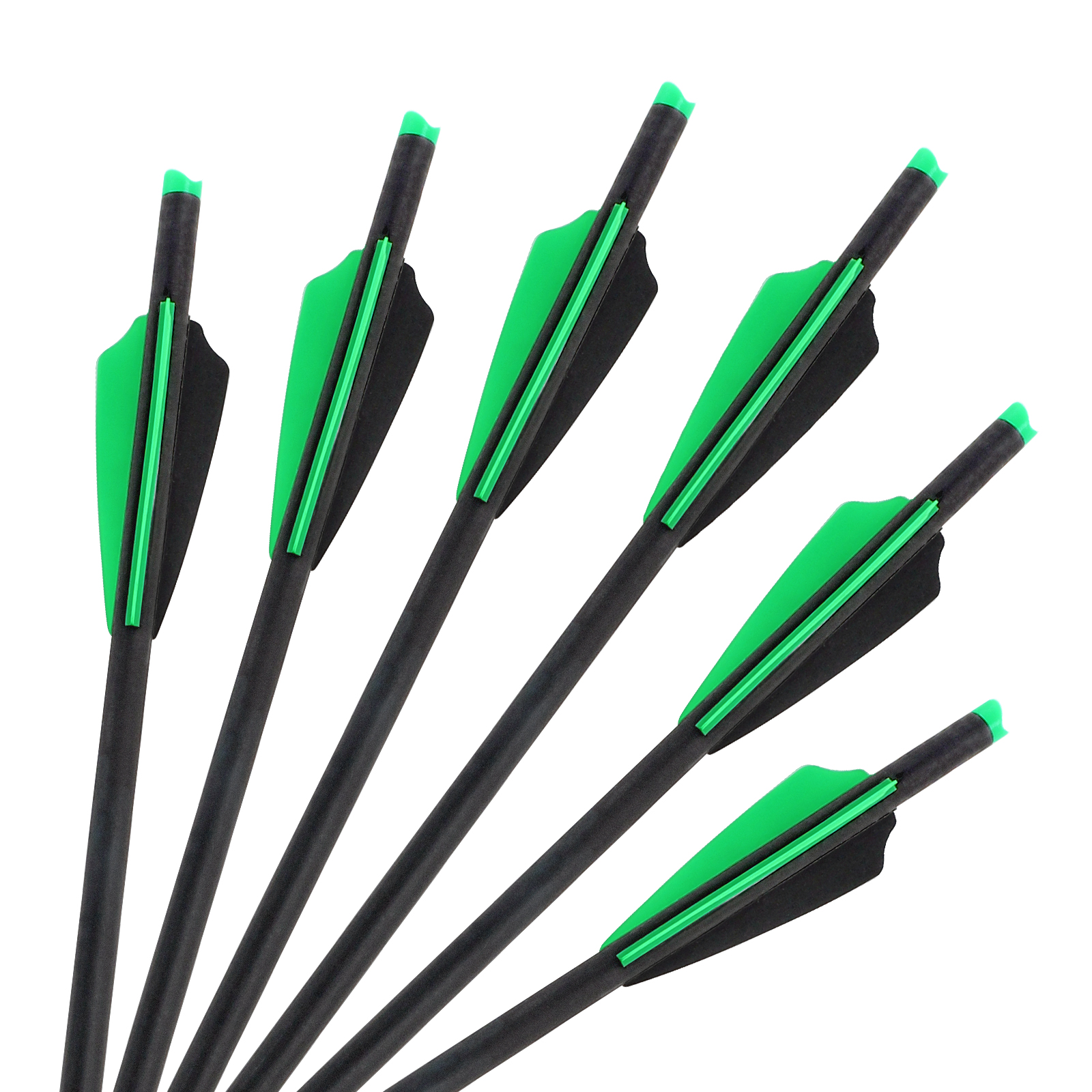 Crossbow Bolts without Arrow Tips 20 inch Carbon Crossbow Arrows Hunting Arrows for Crossbow Arrows Half-Moon Nocks Archery Arrow (Pack of 6)