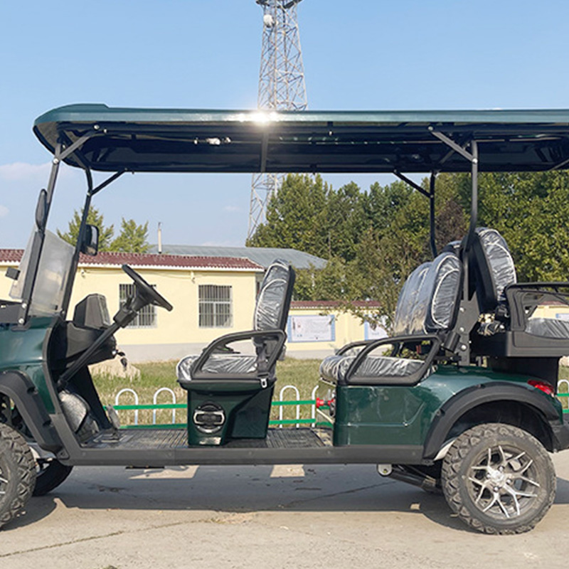 Electric golf cart, airport passenger shuttle bus, hotel tourist reception car