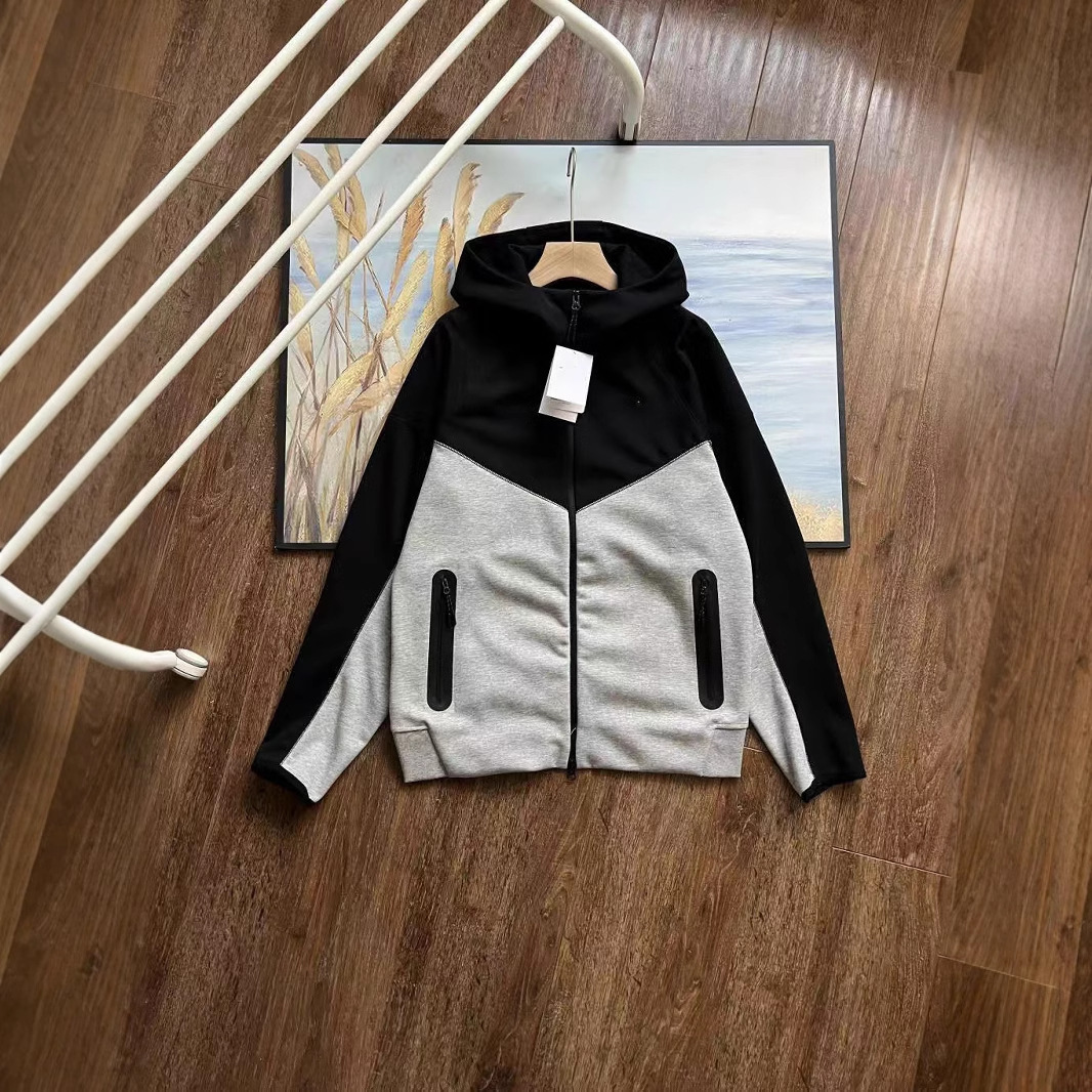 Sports Spring Autumn new hooded jacket, laminated pants, sports and leisure suit