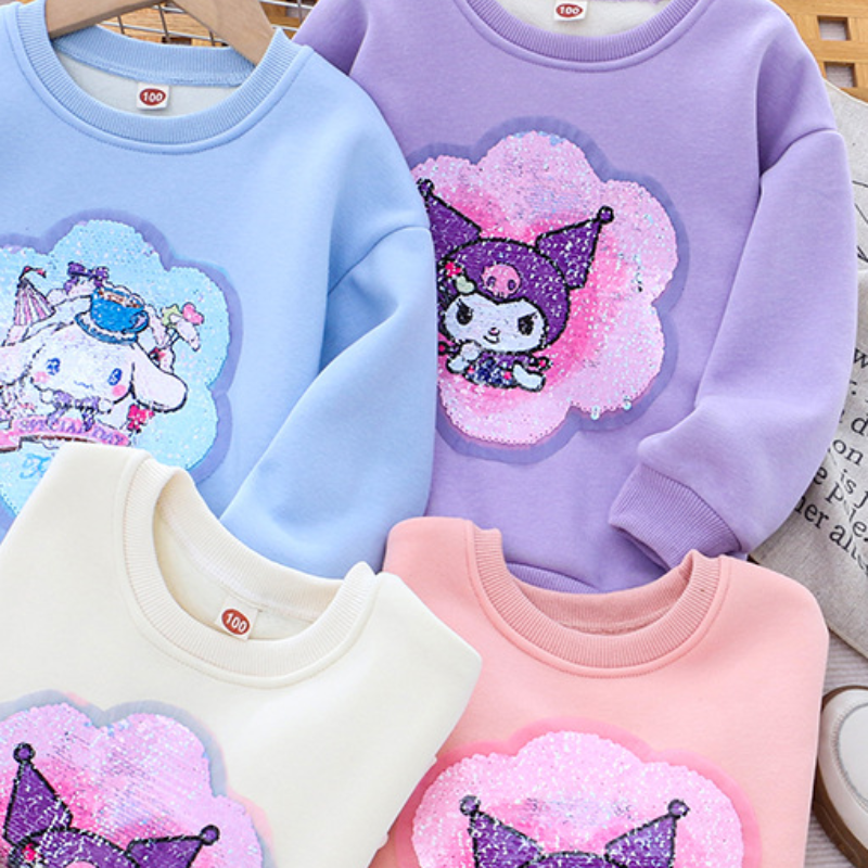 DISNEY Frozen Elsa princess Kids designer clothes Children winter clothes girls' clothes color-changing sequin top thickened.