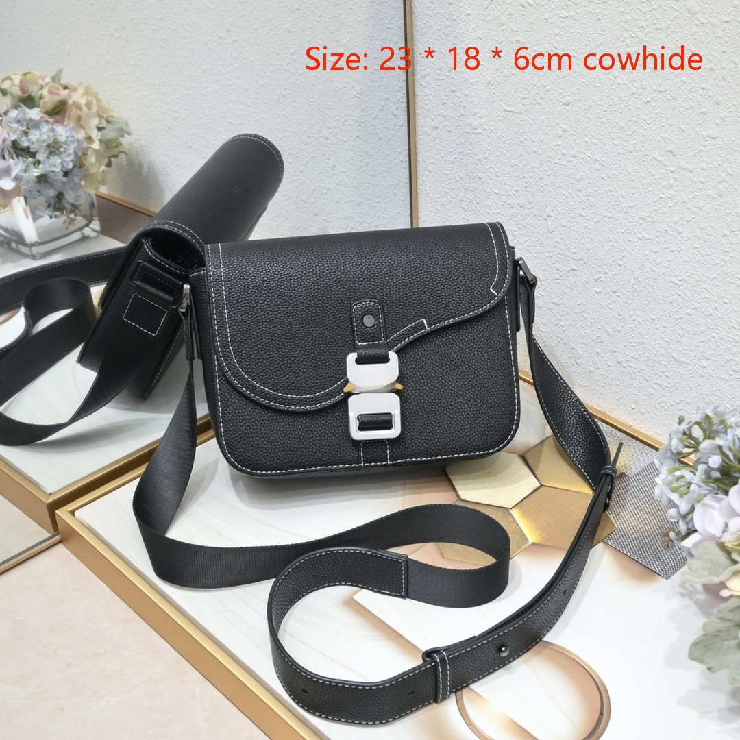 New bags designer bag saddle bag flip bag cowhide adjustable shoulder strap internal compartment design messenger bag internet celebrity style hot bag min bag 2025