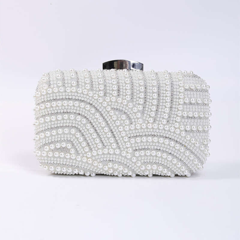 Dinner Bag Pearl Handmade Bead Embroidery Set With Diamonds Banquet Dress Women S Elegance Handheld Bag KQ