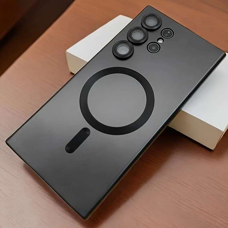 Magnetic Wireless Charging Matte Case For Samsung Galaxy S25 S24 S23 S 25 24 Ultra Plus Cases Shockproof Soft Phone Cover