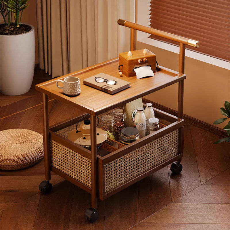 B573 Small coffee table non-solid wood trolley rack living room multi-layer side cabinet