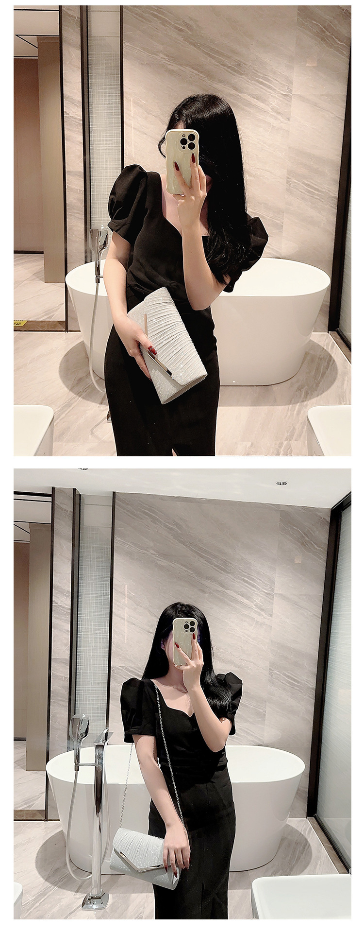 New Simple Series Women's Designer Top Brand High Quality New Hundred Fold Handbag Party Evening Dress Small Square Bag Wallet Underarm Bag