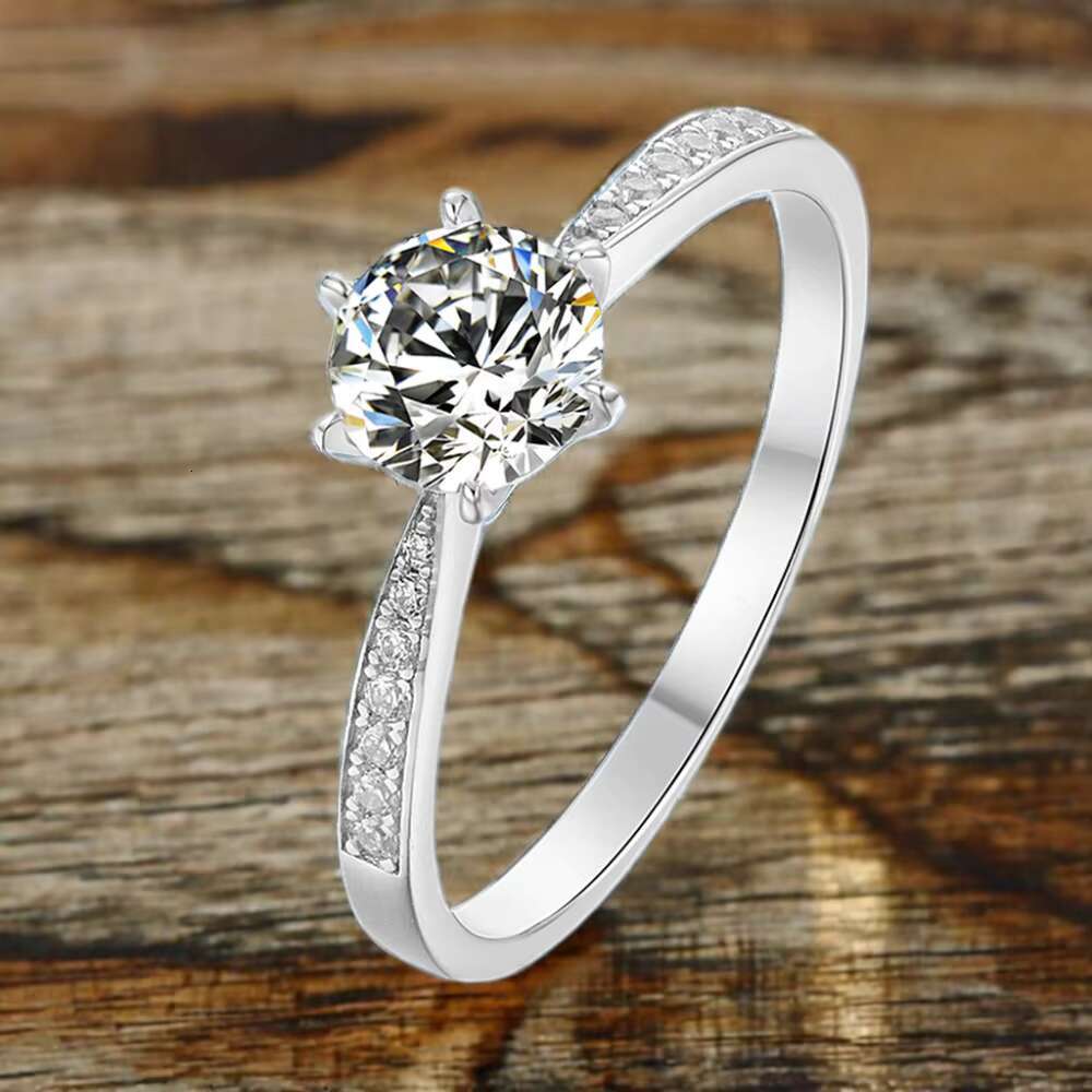 Wholesales Moissanite Ring Diamond Wedding Rings 925 Sterling Silver Casual Rings for Ladies Jewelry for Women