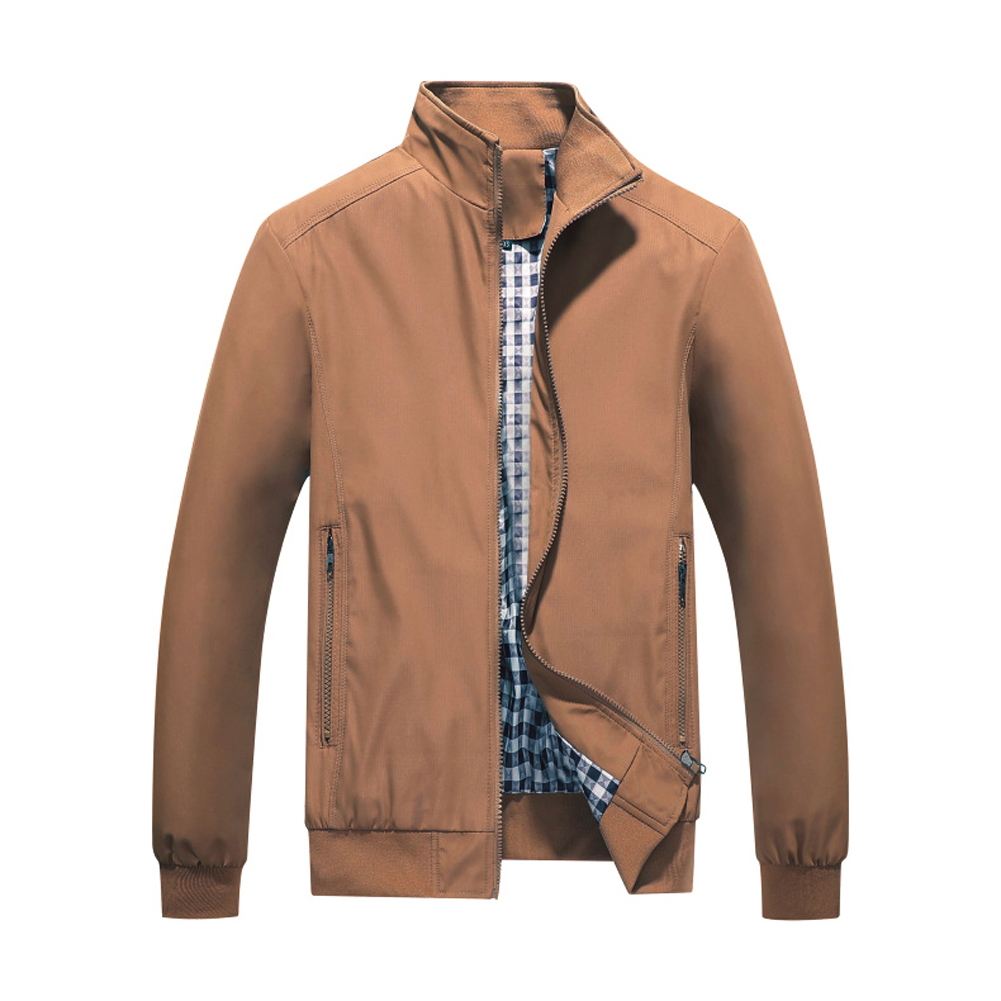 Casual Men's Sporty Zipper Pockets Windbreaker Outerwear Water-resistant & Slim DesignMen's Lightweight Bomber Jacket Windbreaker Slim Fit A