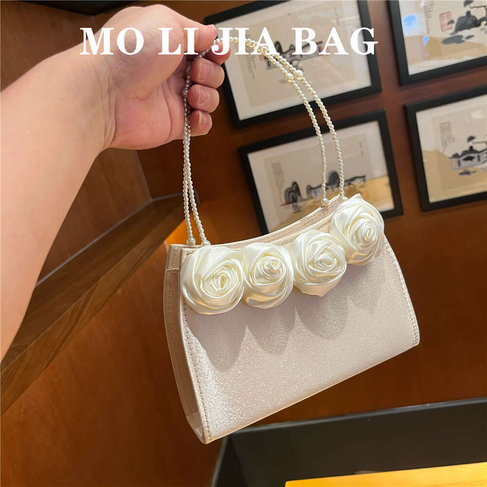 Dinner Bag New Niche Pearl Carrying Rose Palace Style Qipao Bag Fairy Banquet Handbag Summer Girl KQ
