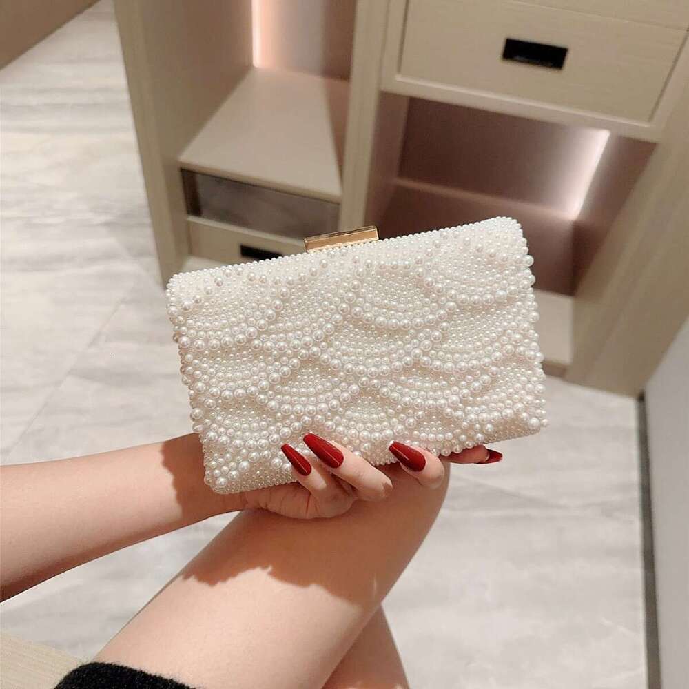 Dinner Bag Elegant Temperament Pearl Dinner Paired With Formal Evening Dress Party Ball Mini Clutch Chain Bag KQ
