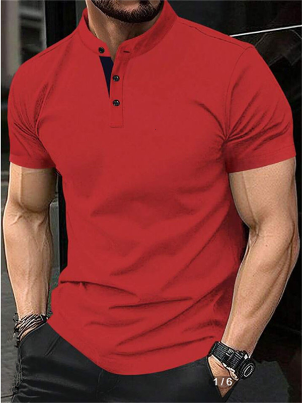 Summer New Quick Sell American Micro Elastic Short Sleeve Men's Sports and Leisure Polo Shirt