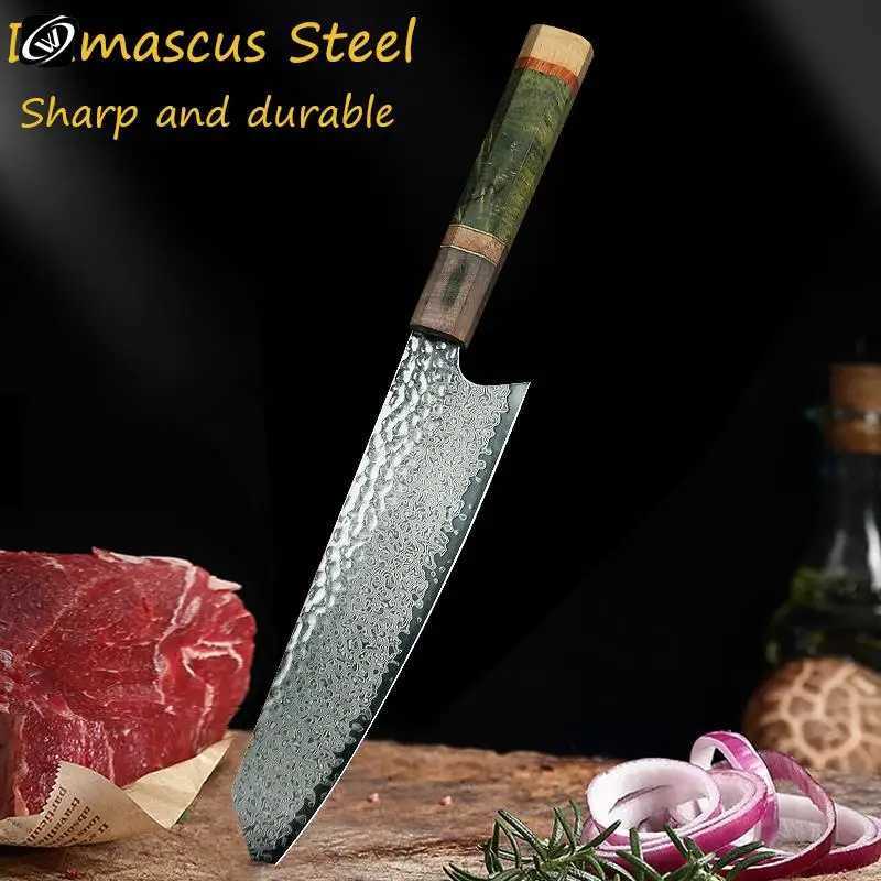 8 Inch Chef Knife 67 Layers VG10 Damascus Steel Kitchen Knives Stabilized Colored Wood Handle Professional Japanese KnifeC250507