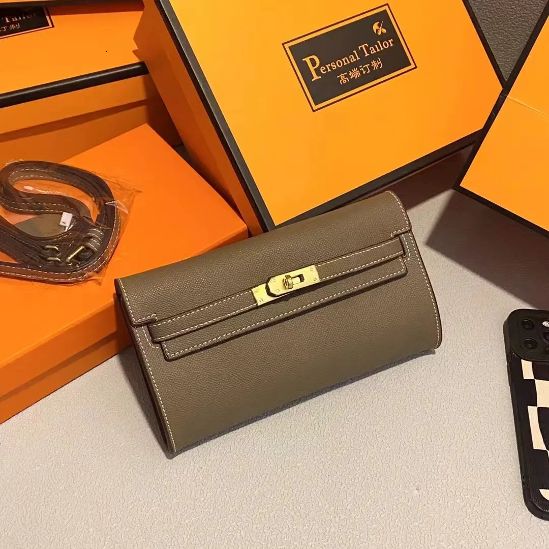 Wallets Bag Hem Long Handbag One Shoulder Slanting Mobile Women Handmade Leather Men Wallet Classic Monogrammed Fashion Purses