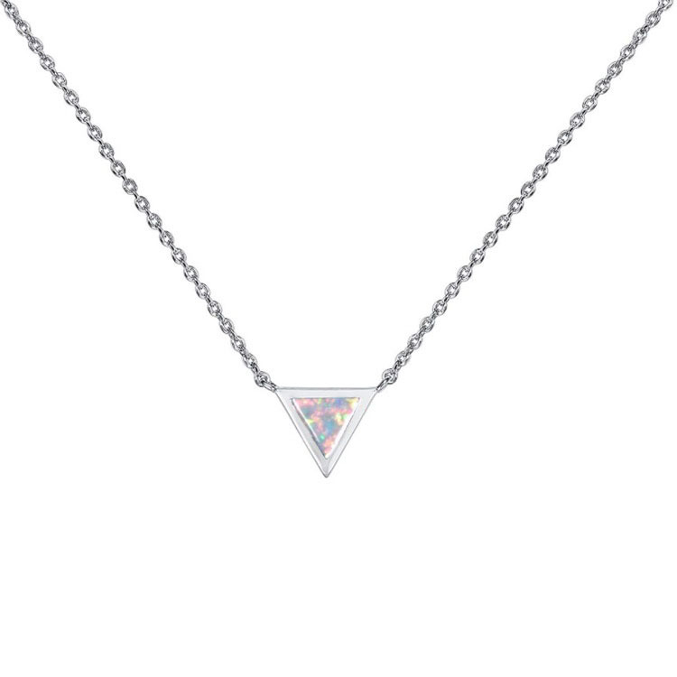 Fast Delivery New Arrival Exquisite Opal Pendant Necklace for Women - High - end Titanium Steel Collarbone Chain
