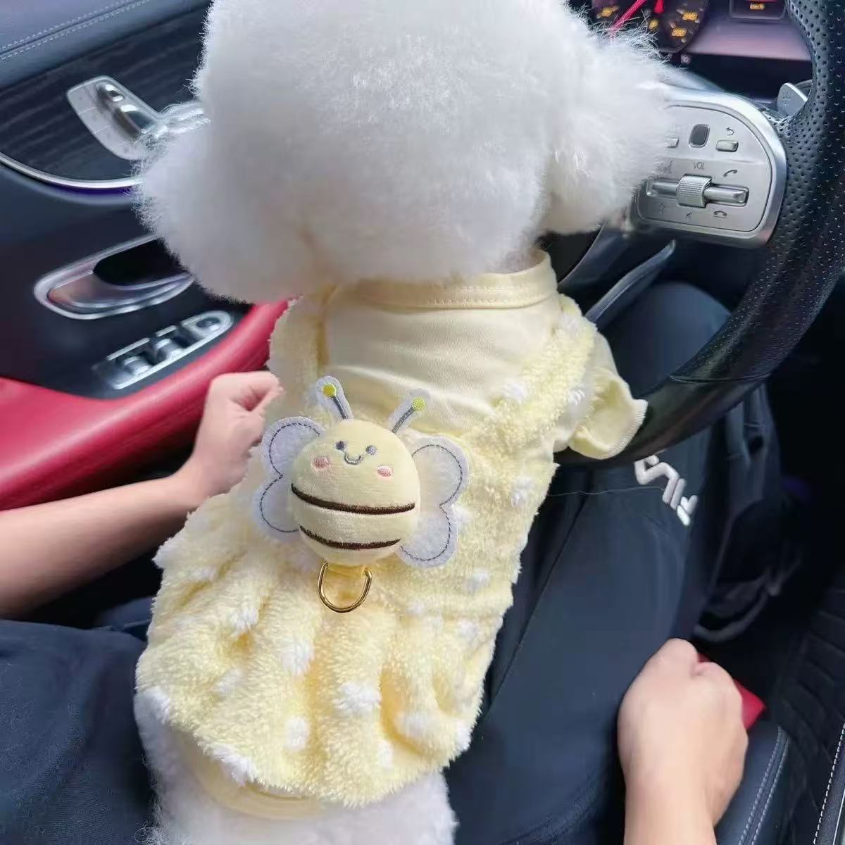 T00158 Little Bee Fake Two-Piece Dog Clothes Autumn and Winter Clothes Teddy Bichon Small Dog Maltese Cat Pet Spring and Autumn