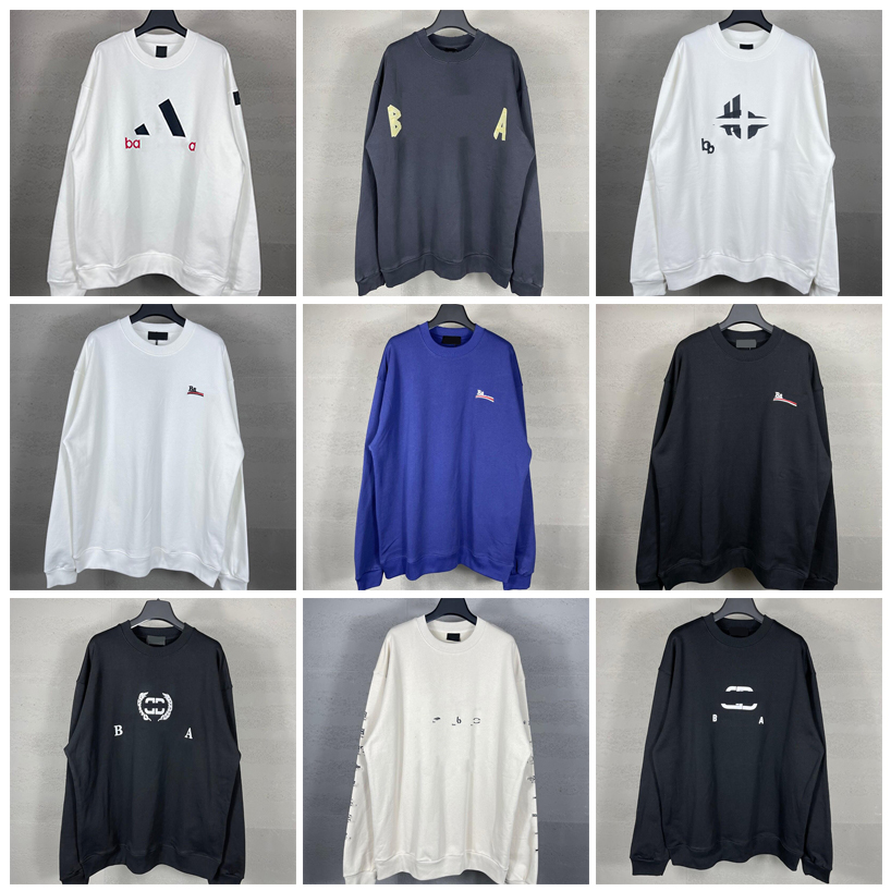 Fashion men t shirt Designer tshirt mens Hip hop loose long sleeves tees classic printed pattern design mens black white shirts