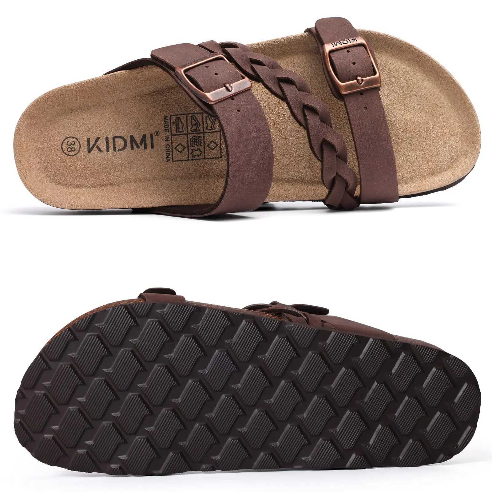 Crestar Womens Cork Footbed Sandals Lady Fashion Slip-On Slide Sandals New Summer Comfortable Slippers with Arch Support Z250614