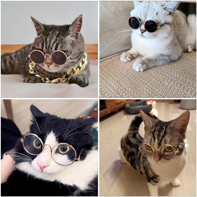 2026 New Pets Dogs Head Pearl Sunglasses Glasses Mini Dog Cat Po Props Accessories Free Shipping