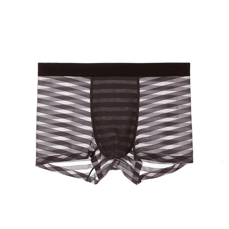 Mens Underwear Ice Silk Summer Thin Boxer No Trace Four Corner Breathable Antibacterial Short Head Trend 250430Z