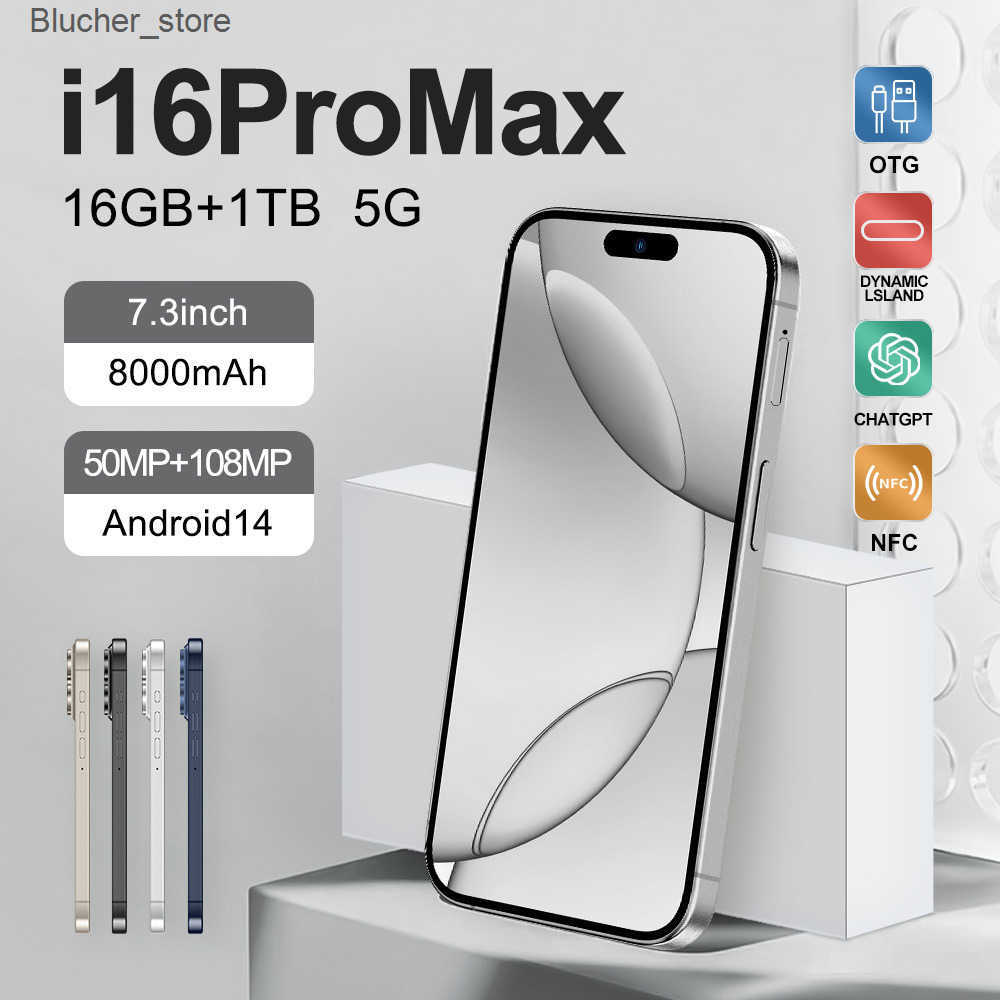 New i16ProMax Smartphone 4G All Network Android Phone Available z250507YPJV