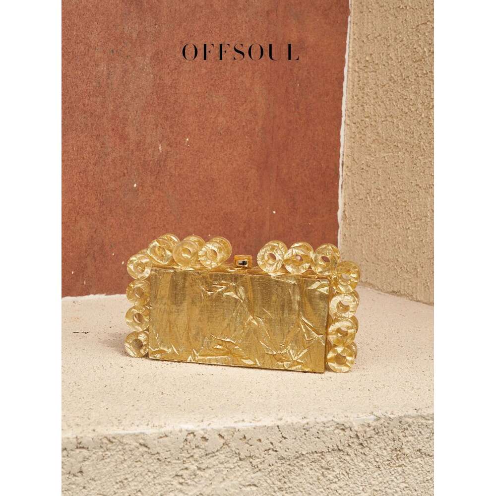 Retro Acrylic Circle Hard Shell Box Small Square Easiest For Match New Marbled Dinner Party Banquet Height Gold Ladies European And American Style Clu