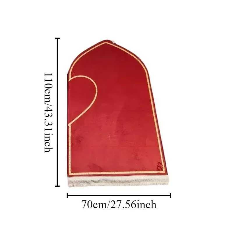 2PCS/set Thick Printed Flannel Adult Worship Mat Prayer Mat Prayer Mat Couple Set Carpets for Living Room Rugs for Bedroom w250507