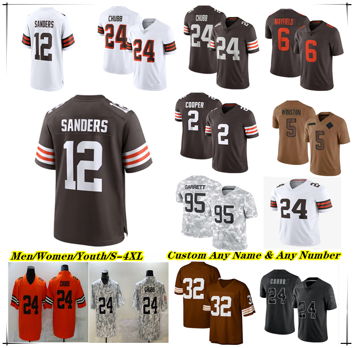 American Football Jersey Shedeur Sanders Quinshon Judkins Mason Graham Deshaun Watson Jerome Ford Jerry Jeudy David Njoku Myles Garrett Nick Chubb Joe Thomas 4XL