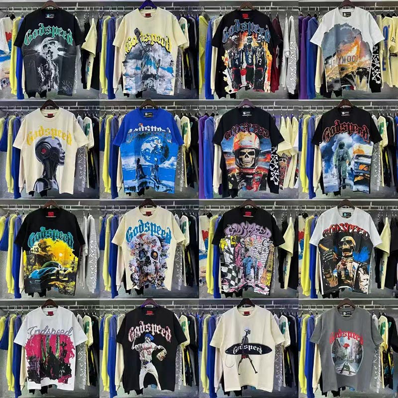 Godspeed Summer Designer T Shirt Unisex Streetwear Top Men Women Hip Hop Rapper Inspired Oversized Tee High Quality Fashion Tee