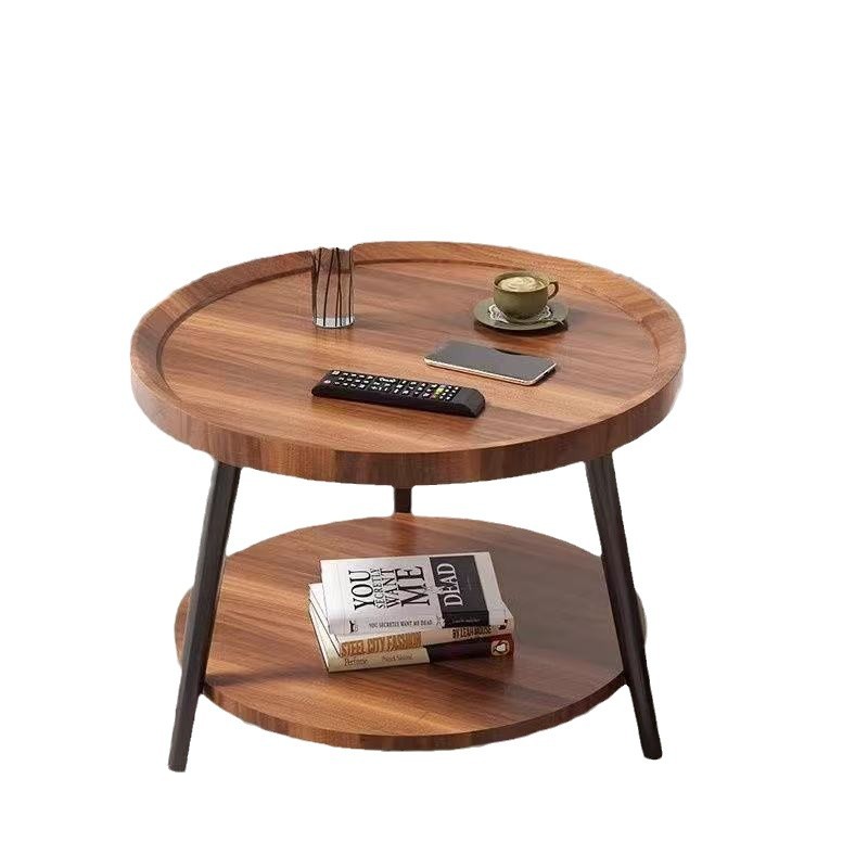 B575 Small apartment living room sofa side table simple round table