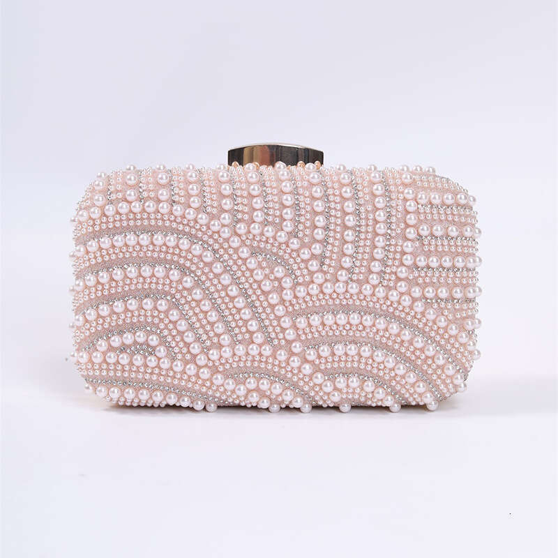 Dinner Bag Pearl Handmade Bead Embroidery Set With Diamonds Banquet Dress Women S Elegance Handheld Bag KQ