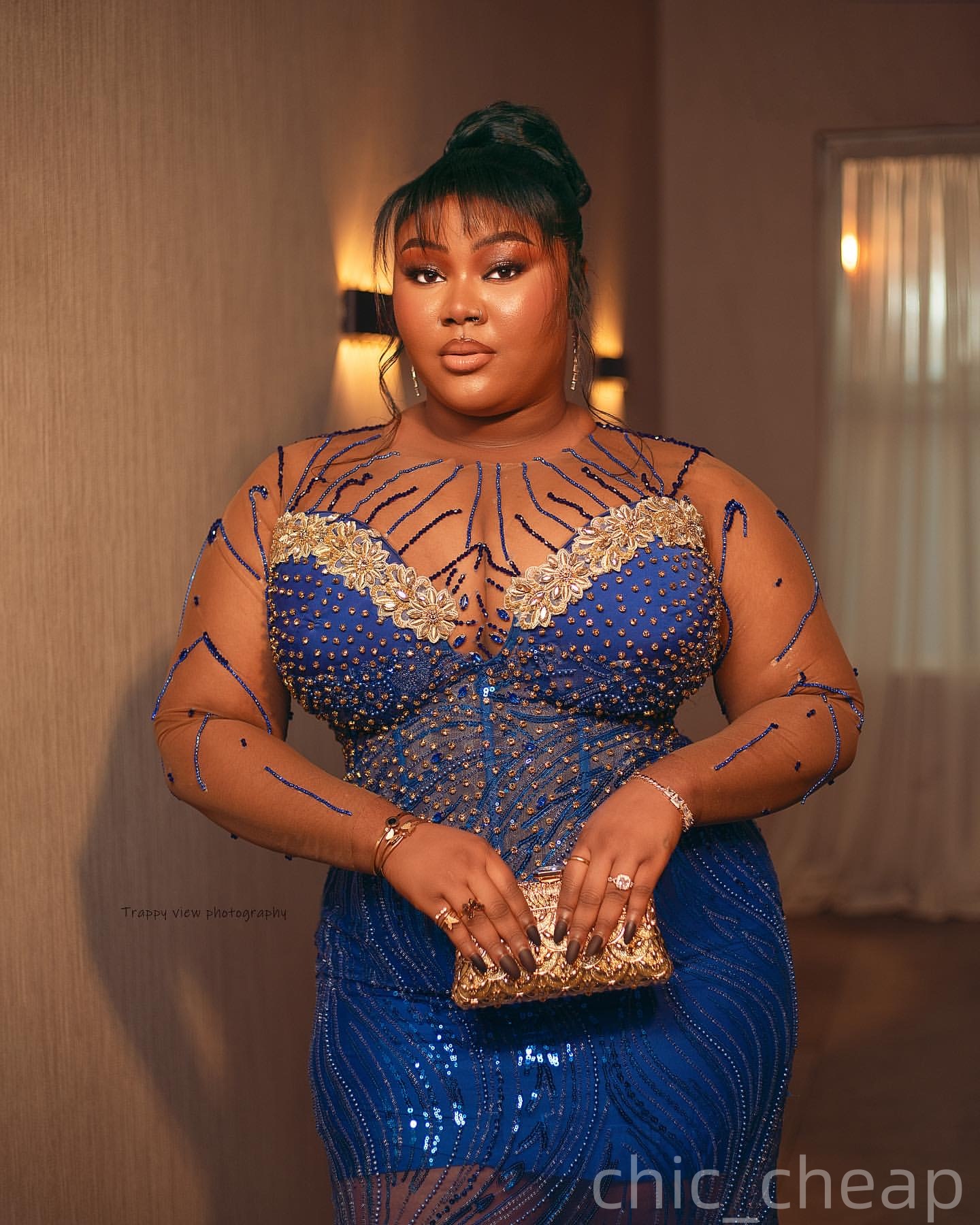 Mermaid Royal Blue Plus Size Prom Dresses 2025 Sequined Crystals Sparkly Evening Formal Party Second Birthday Engagement Gowns Dress For Special Occas