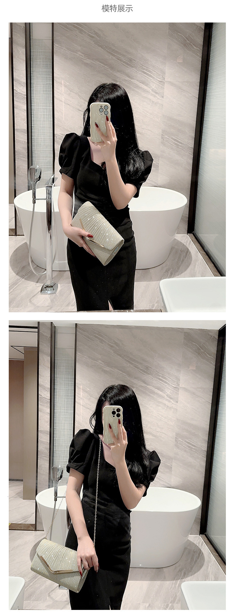 New Simple Series Women's Designer Top Brand High Quality New Hundred Fold Handbag Party Evening Dress Small Square Bag Wallet Underarm Bag