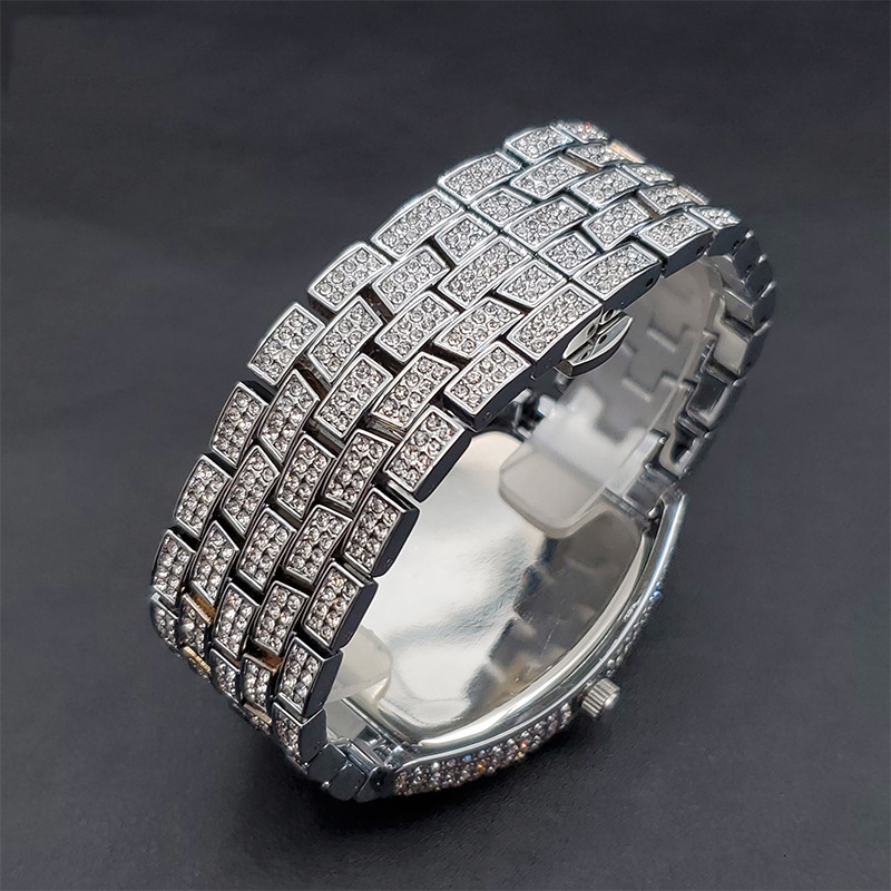 Moissanite Diamond Iced Out Designer Mens Watch Quality Automatic Movement Watches diamonds hip-hop weird digital mens watch