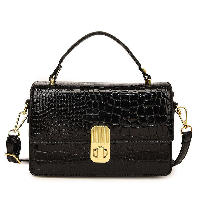 Women's high-end handbag new Korean version crocodile pattern fashionable versatile small square trendy single shoulder crossbody bag