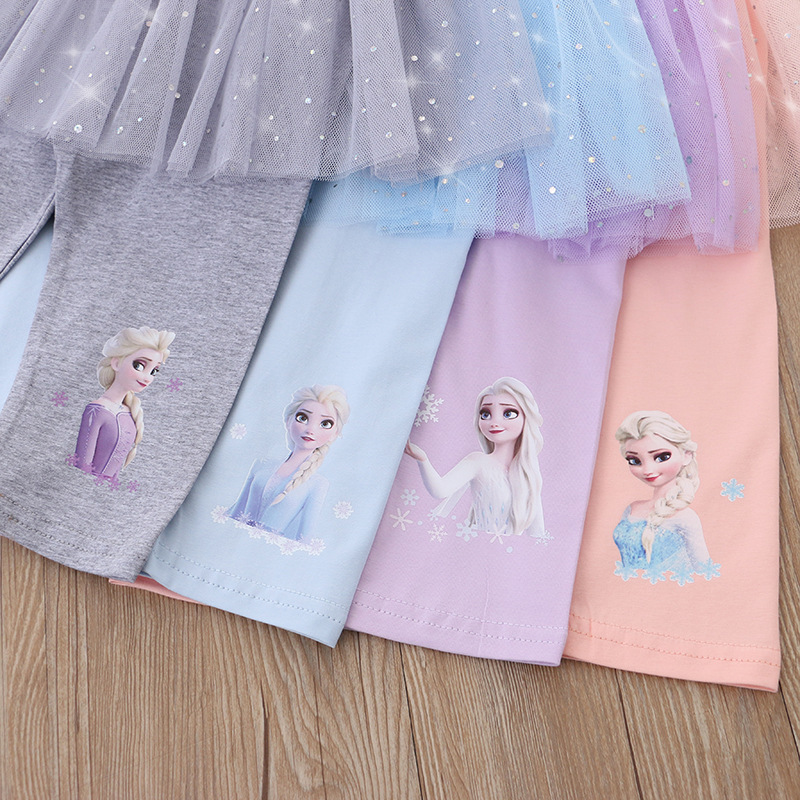 DISNEY Frozen Elsa princess girls designer baby girl designer clothes clothes Children summer wear girls' shorts skirt and pants.