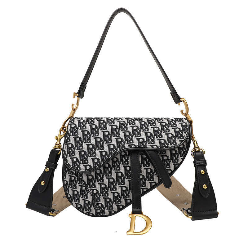 Montaigne women's bag 2025 new embroidered semi-circular saddle bag, broadband single shoulder crossbody handbag