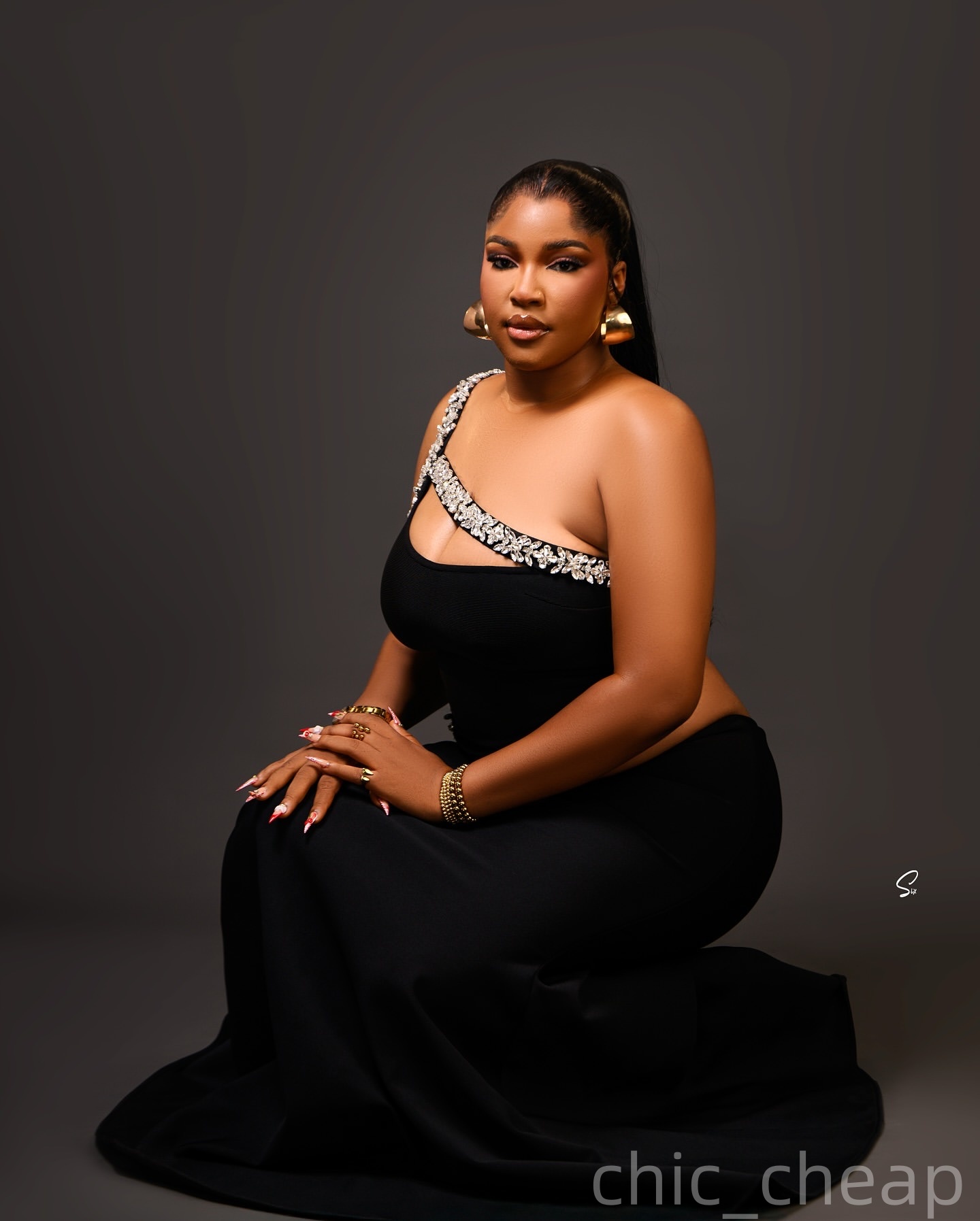 Black Mermaid Plus Size Prom Dresses 2025 One Shoulder Satin Crystals Evening Formal Party Second Birthday Engagement Gowns Dress For Special Occasion