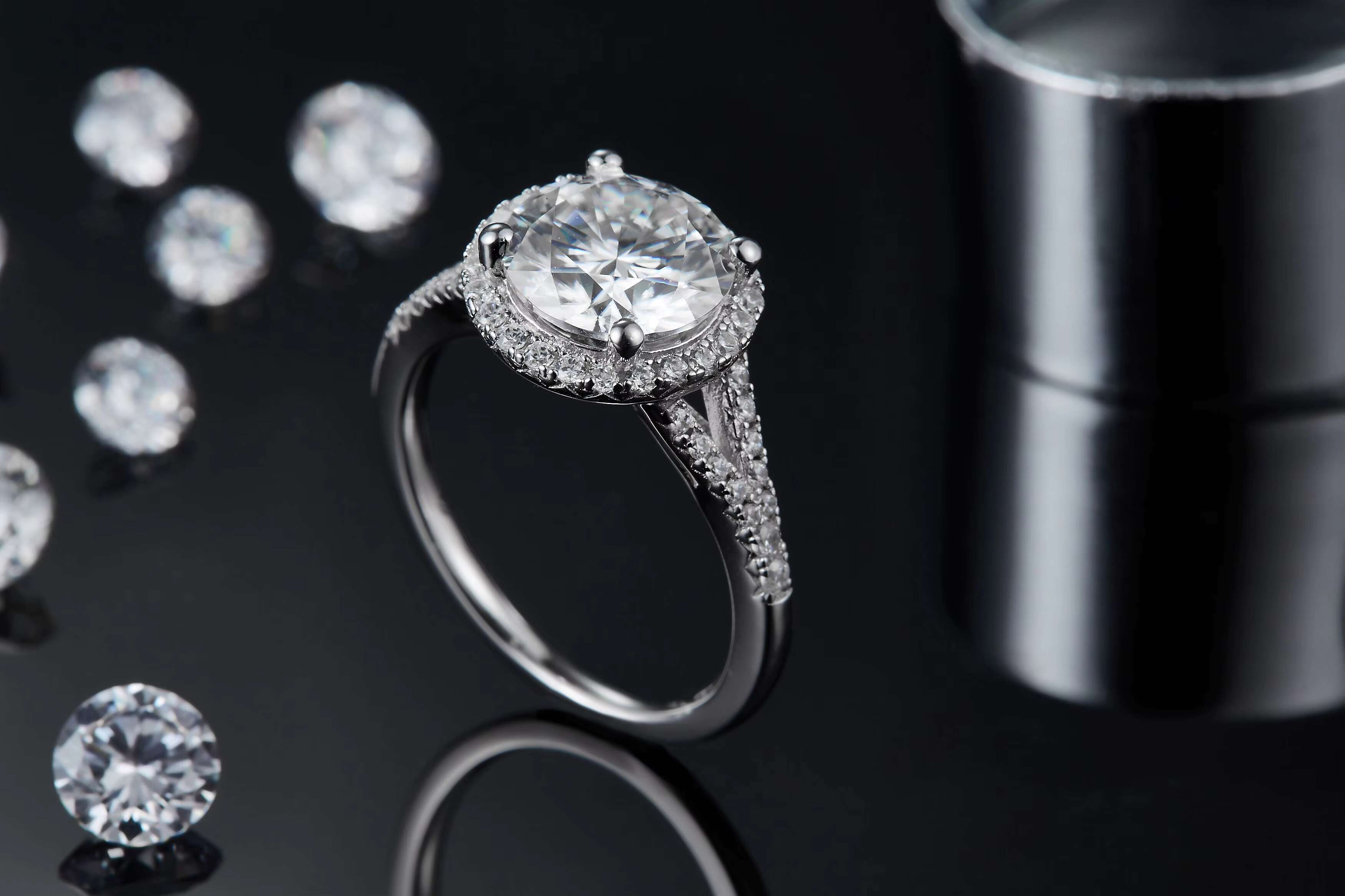 Jewelry Plated Ring for Women Wedding Bands Engagement Rings Gold Moissanite D VVS 925 Sterling Silver New Arrival 3 Ct 18K M16E