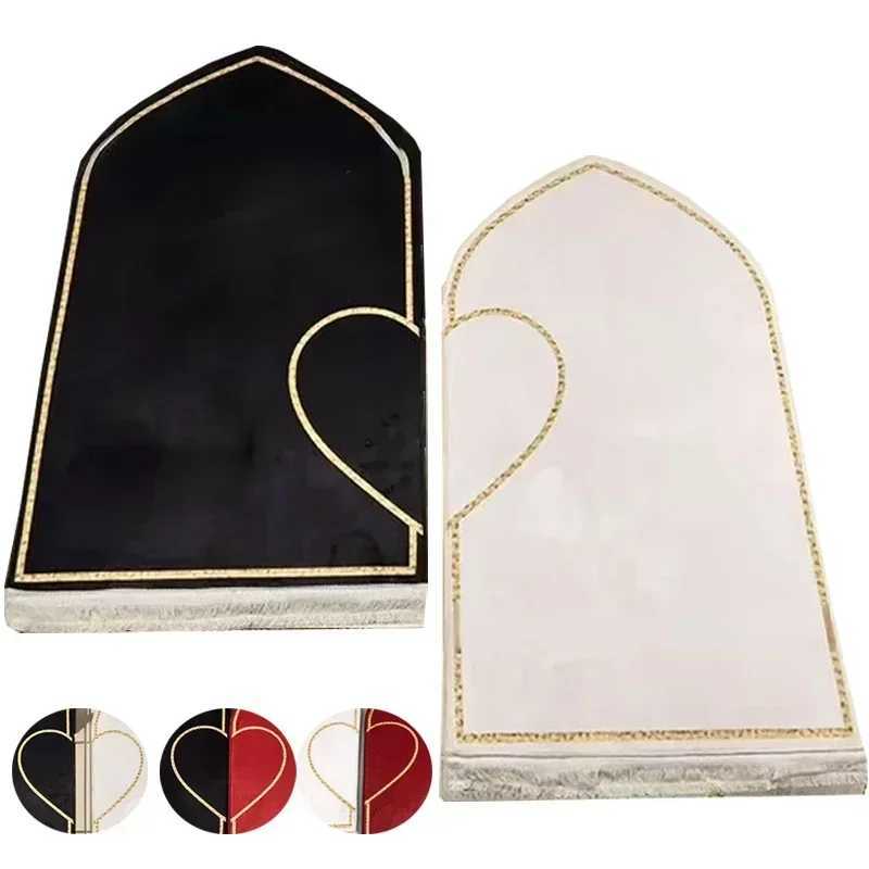 2PCS/set Thick Printed Flannel Adult Worship Mat Prayer Mat Prayer Mat Couple Set Carpets for Living Room Rugs for Bedroom w250507