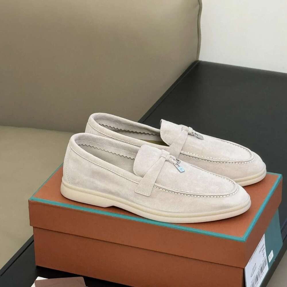 Vintage Leisure Flats For Men Women Casual Ankle Boots Soft Suede Lycra Lace Up Comfortable Round Toe Flat Sole Shoes