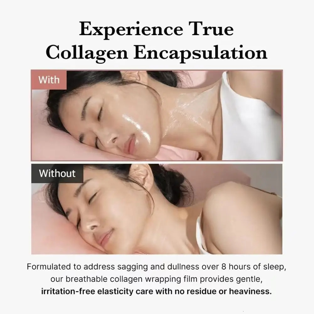 Collagen Overnight Wrapping Peel-Off Facial Mask 75ml Korean Night Mask For Deep Hydration Skin Care 250507