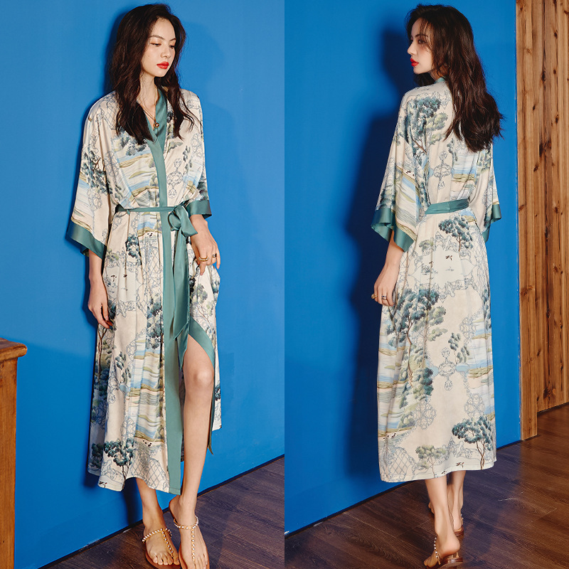 B868-Summer short-sleeved ladies pajamas new thin cotton large size casual home wear set