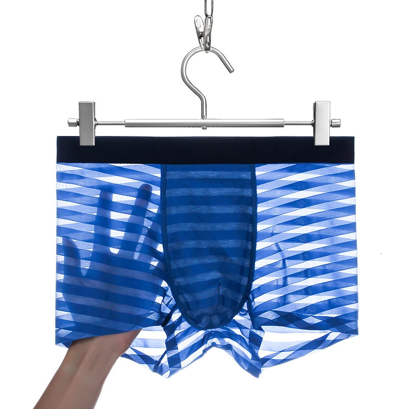 Mens Underwear Ice Silk Summer Thin Boxer No Trace Four Corner Breathable Antibacterial Short Head Trend 250430Z