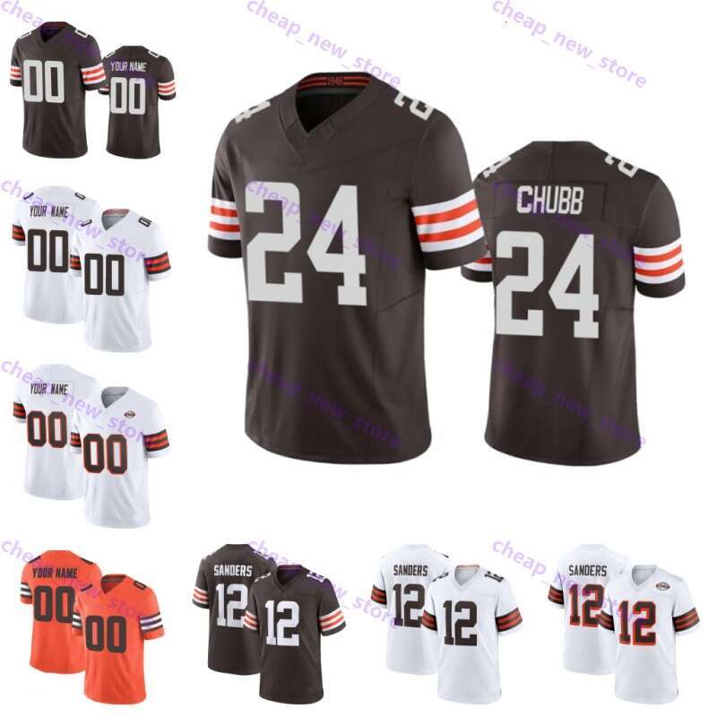 Maglie Da Calcio Shedeur Sanders Mason Graham Carson Schwesinger Quinshon Judkins Myles Garrett Nick Chubb David Njoku Kadarius Toney Deshaun Watson-image