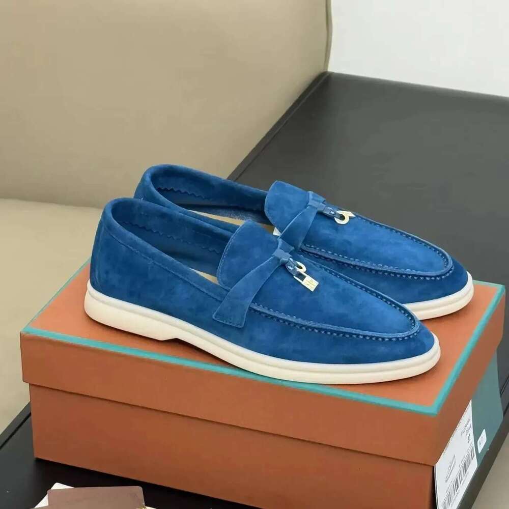 Suede leather casual comfort Mary Jane shoes rubber soles women's flat loafers