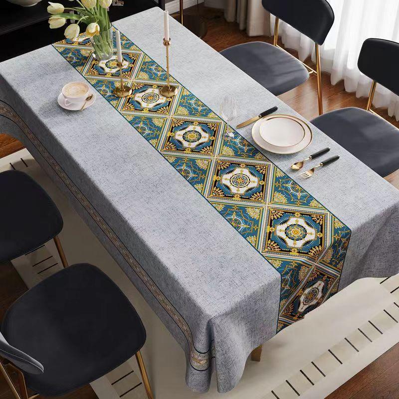XX0364 new high-end light luxury tablecloth waterproof, oil-proof, scalding-proof and wash-free PVC simple tablecloth, tablecloth, coffee table cloth