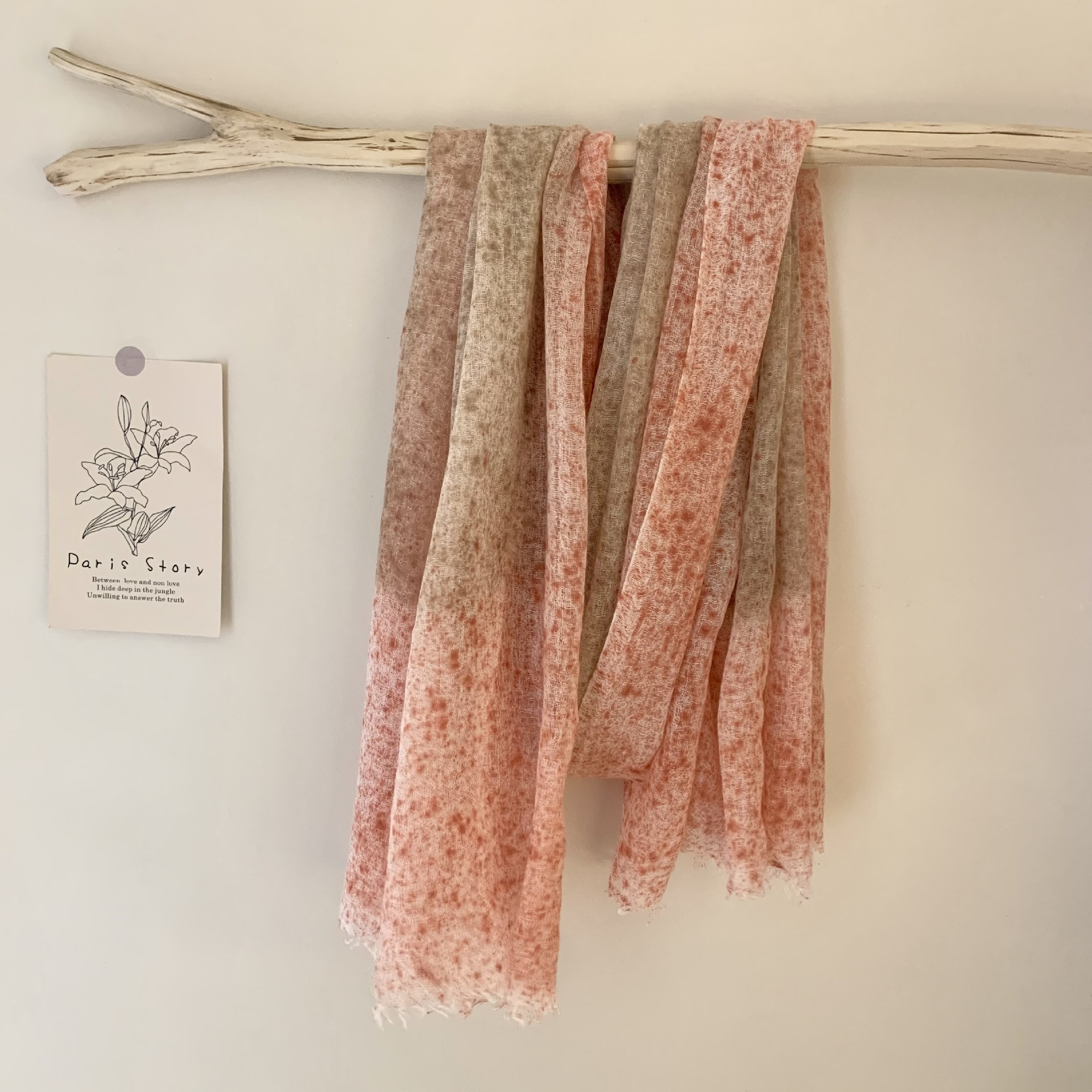 K645 2024 new imitation wool gradient two-color scarf versatile shawl sunscreen scarf wrap turban spring hot style