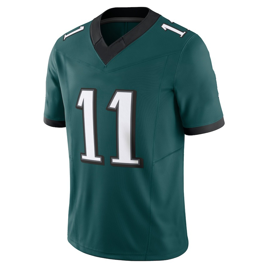 2025 Football Jersey 26 Saquon Barkley 11 Brown 1 Jalen Hurts 6 DeVonta Smith 33 Cooper DeJean 88 Goedert 55 Brandon Graham 98 Carter 68 Mailata Salut