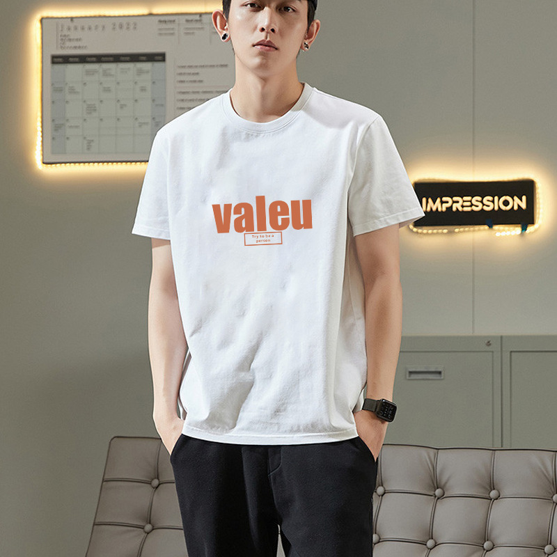 Men's T Shirts 2025 New designed Cotton Short sleeved T shirts Korean style trendy printed spocasual athleisure Men's Clothing