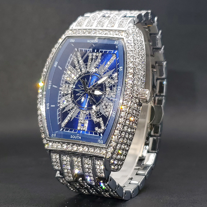 Moissanite Diamond Iced Out Designer Mens Watch Quality Automatic Movement Watches diamonds hip-hop weird digital mens watch
