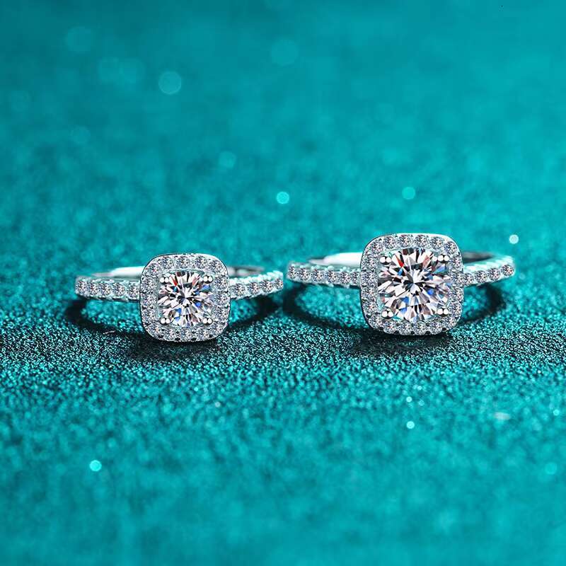 Elegant Jewelry Gift Classic 2.0ct Moissanite 925 Sterling Silver Jewelry Ring for Women